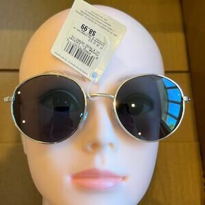 Round Sunglasses Gold 100% UVA UVB Protection
